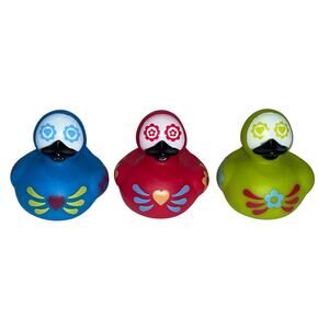 Set of 3 New Halloween Rubber Duckies Duck 2” Jeep Day of the Dead